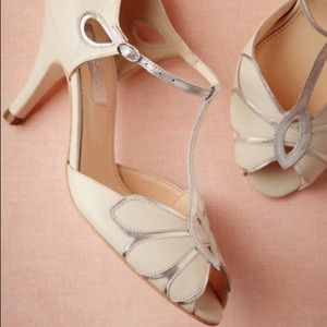 BHLDN Rachel Simpson Ivory Mimosa Heels